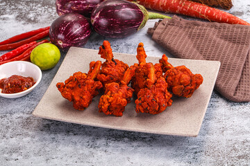 Indian cuisine - spicy Chicken lollipop