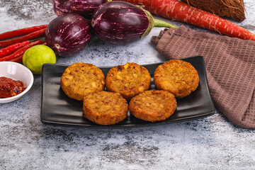 Fried potato crispy golden hash brown