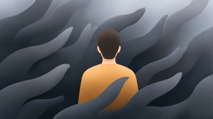 Bullying and hate speech with social pressure, evoking emotions of isolation, sadness, and mental stress.