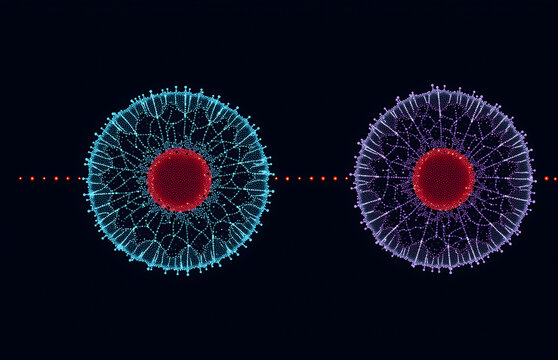 Particle Structure Sci - Tech Concept