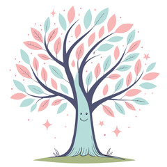 Obraz premium abstract tree with colorful leaves