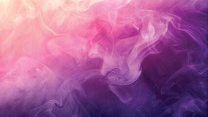 Pink and purple smoke billows in a smooth, flowing wave, creating a dark, colorful, and artful design against a black background