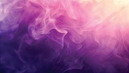 Pink and purple smoke billows in a smooth, flowing wave, creating a dark, colorful, and artful design against a black background