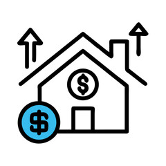 Blue Dollar Coin Symbol finance money