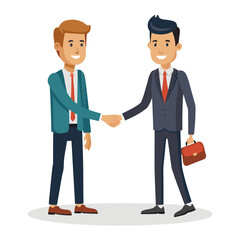 Business partners shaking hands handshake agreement