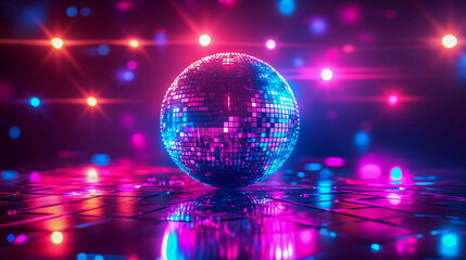 A bright, sparkling ball of small colored LEDs that creates a disco ball effect.