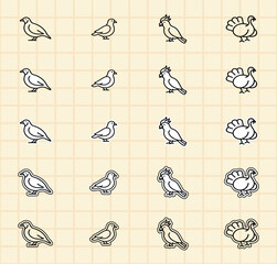 Flat Design Animal Icons amp Silhouettes Zoo Domestic Farm and Hunting Vector Packs