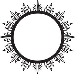 Sunflower Circle Frame SVG Bundle | Floral Wreath Silhouette Clipart for Cricut & Laser Cut Projects