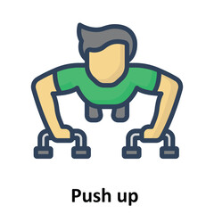 Push up Vector Icon which can easily modify or edit