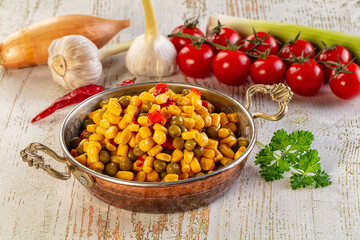 Mexican vegetable mix - corn, pepper and peas