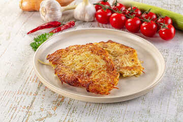 Golden fried potato pancake - Draniki