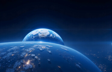 Obraz premium Earth's Beauty in Space