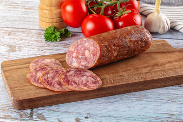 Salchichon pork cured sausages with parmesan