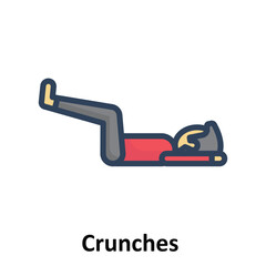 Crunches Vector Icon which can easily modify or edit
