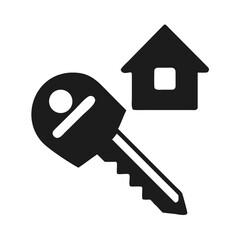 House key and home symbol real estate property
