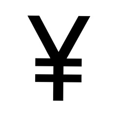 Obraz premium Japanese Yen Currency Symbol Silhouette yen symbol finance