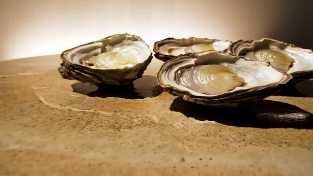 Oyster shells close up