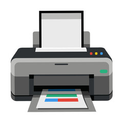 Modern office printer with printed document technology printing