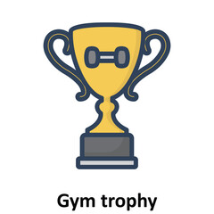 Gym trophy Vector Icon which can easily modify or editGym trophy Vector Icon which can easily modify or edit
