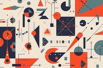 The vibrant illustrations use various geometric shapes to form abstract patterns with rich colors and incorporate icons representing technology to create a vibrant and dynamic feeling