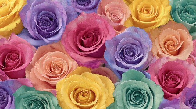 レインボーローズ」の写真素材 | 82,493件の無料イラスト画像 | Adobe