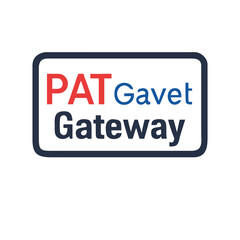 Red Blue Gray Text Logo payment gateway