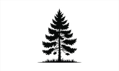 Stylized pine tree silhouette design
