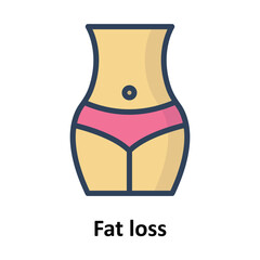 Fat loss  vector icon which can easily edit or modify 