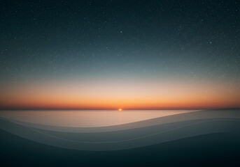 Obraz premium Night Sky Over Calm Waters
