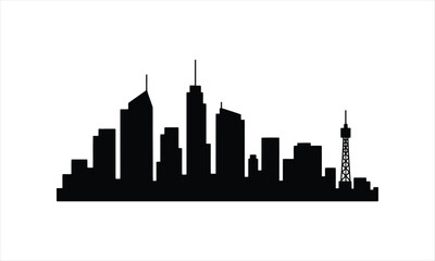 Cityscape silhouette design