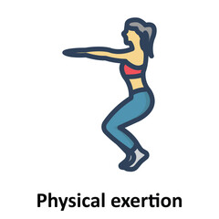Physical exertion Vector Icon which can easily modify or edit