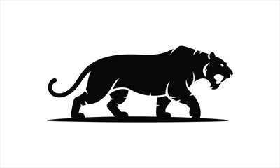 Obraz premium Majestic tiger silhouette design