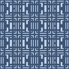 Japanese Square Mesh Line Vector Seamless Pattern