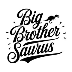 Big Brother Saurus. Vector Design Isolated on White Background