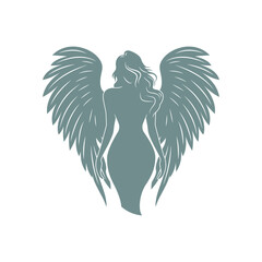 Goddess Standing Tall with Wide Wings