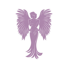 Goddess Standing Tall with Wide Wings