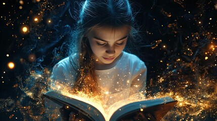 create the poster of BOOK WEEK 2024 theme 'magic world'