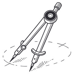 Drawing tool creating circle lines compass geometry