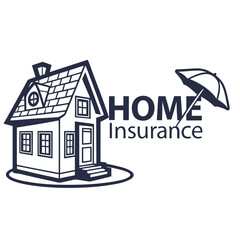 House and umbrella logo home insurance