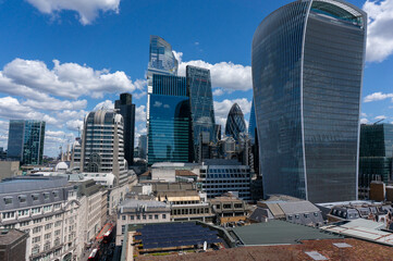 New Architecture in London's Financial District. Uk Modern