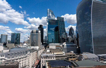 New Architecture in London's Financial District. Uk Modern