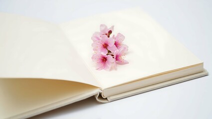 Anniversary album with cherry blossoms