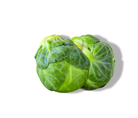 brussels sprouts isolated on transparent background.