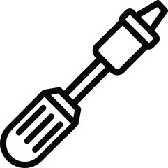Screwdriver Outline: Tool Icon

