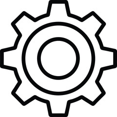 Gear Outline: Settings Icon


