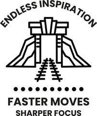 Endless inspiration is the idea behind this image