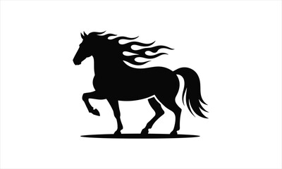 Majestic horse silhouette design