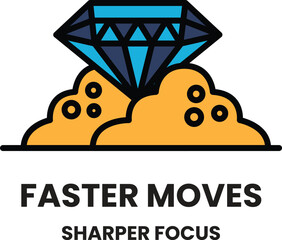 A diamond is on top of a pile of sand