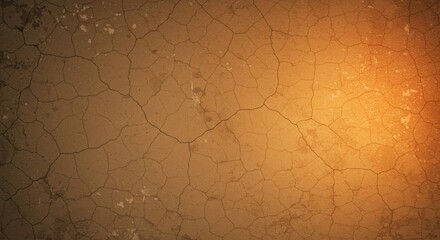 Cracked earth texture with warm gradient light creating a desert like background