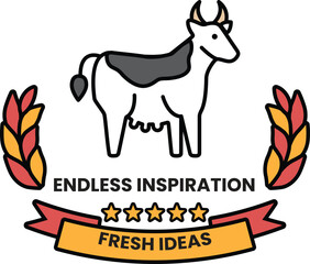 A cow with a white face